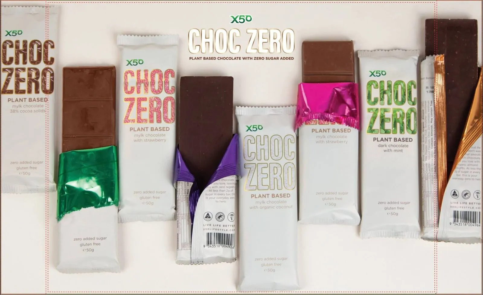 a cute photo of chocolate wrappers with colours printed inside